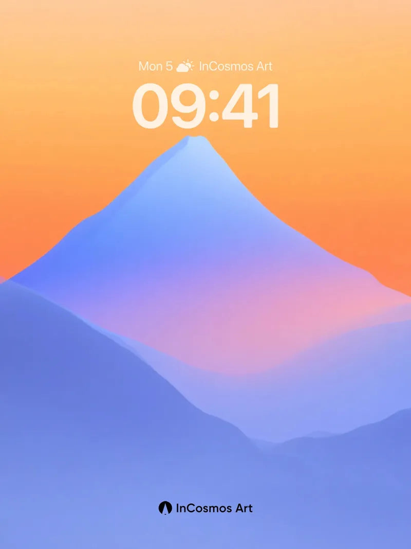 Serene Peak Wallpaper with Gradient Hues