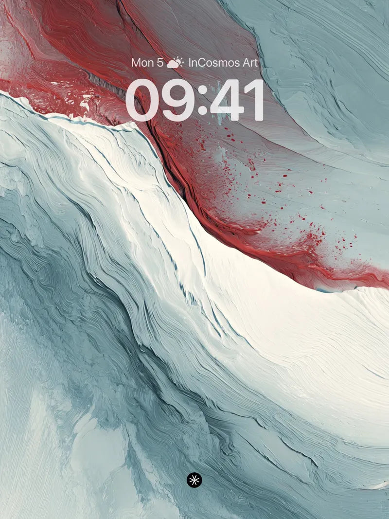 Fluid Crimson Drift Wallpaper in Soft Haze wallpaper for iPhone, iPad & Mac