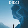 Silhouette Horizon Wallpaper with Winding Path wallpaper for iPhone, iPad & Mac