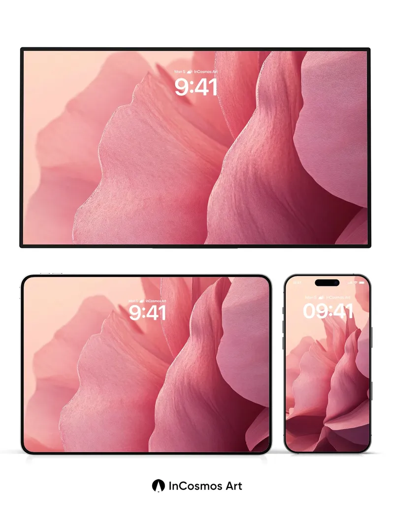 Velvet Petal Wallpaper with Soft Light