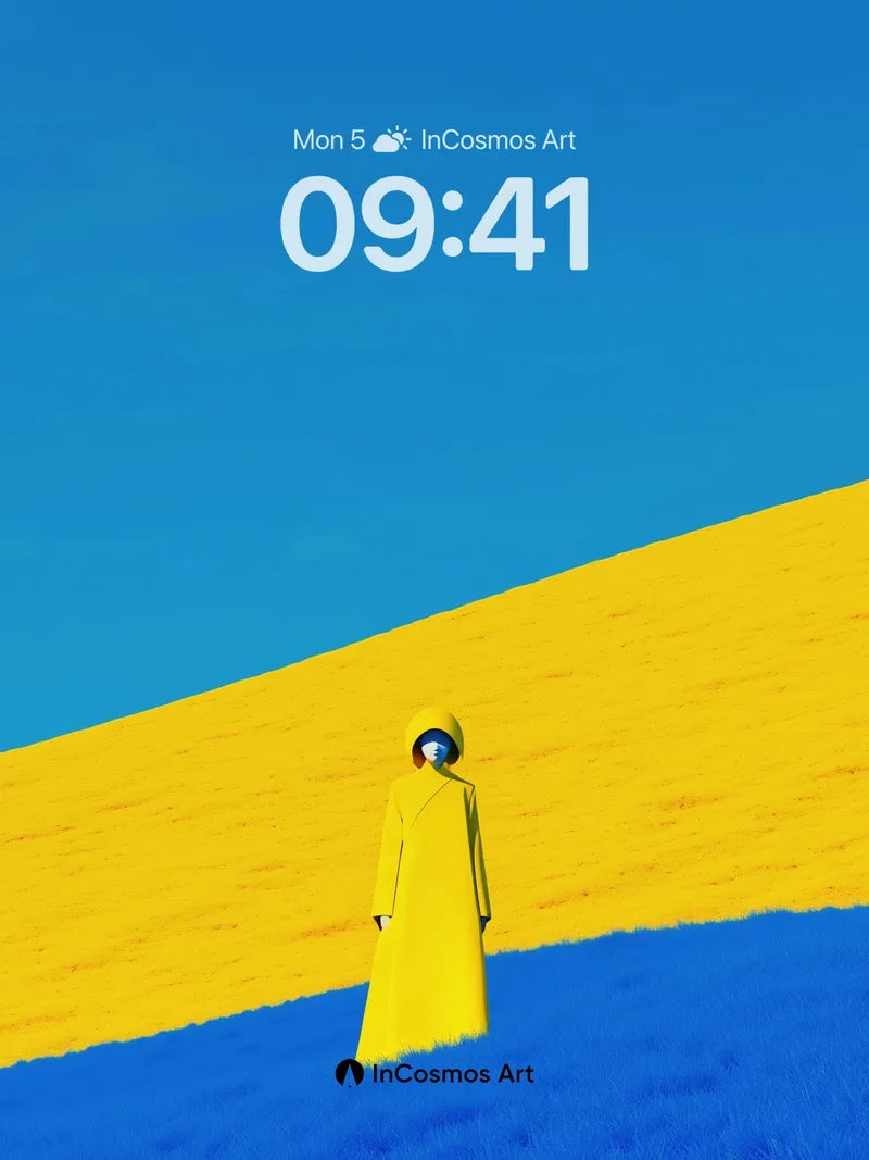 Surreal Horizon Wallpaper with Golden Slope