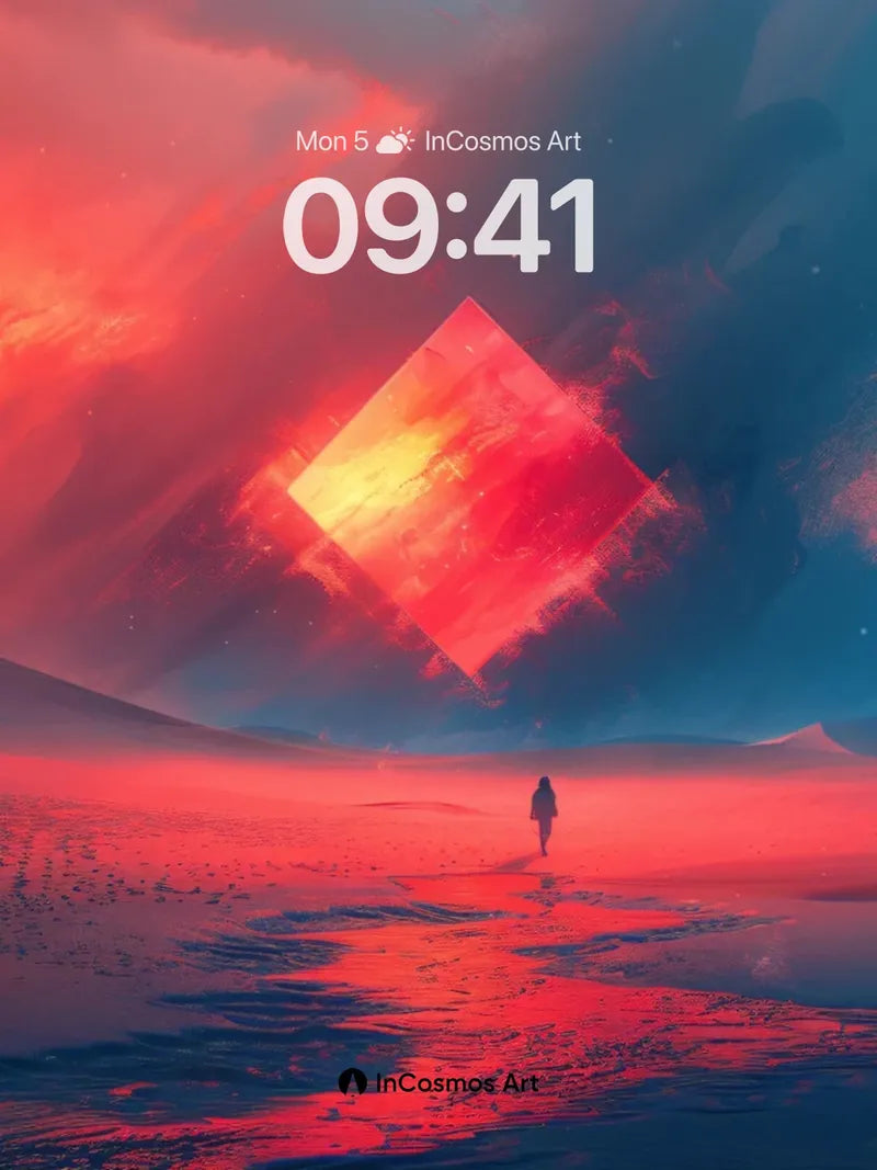 Surreal Prism Wallpaper with Cosmic Reflections