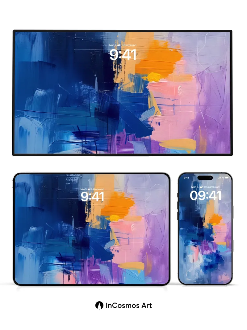 Electric Hush Wallpaper with Floating Light