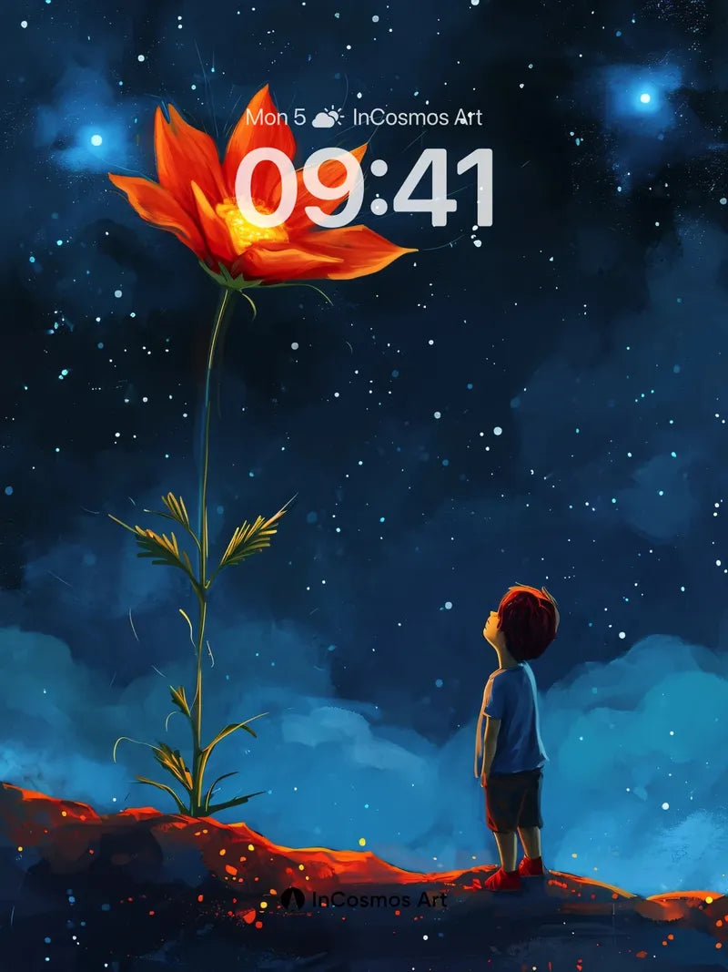 Stellar Bloom Wallpaper with Cosmic Wonder wallpaper for iPhone, iPad & Mac