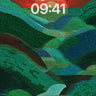 Sunburst Tapestry Wallpaper with Woven Hills wallpaper for iPhone, iPad & Mac