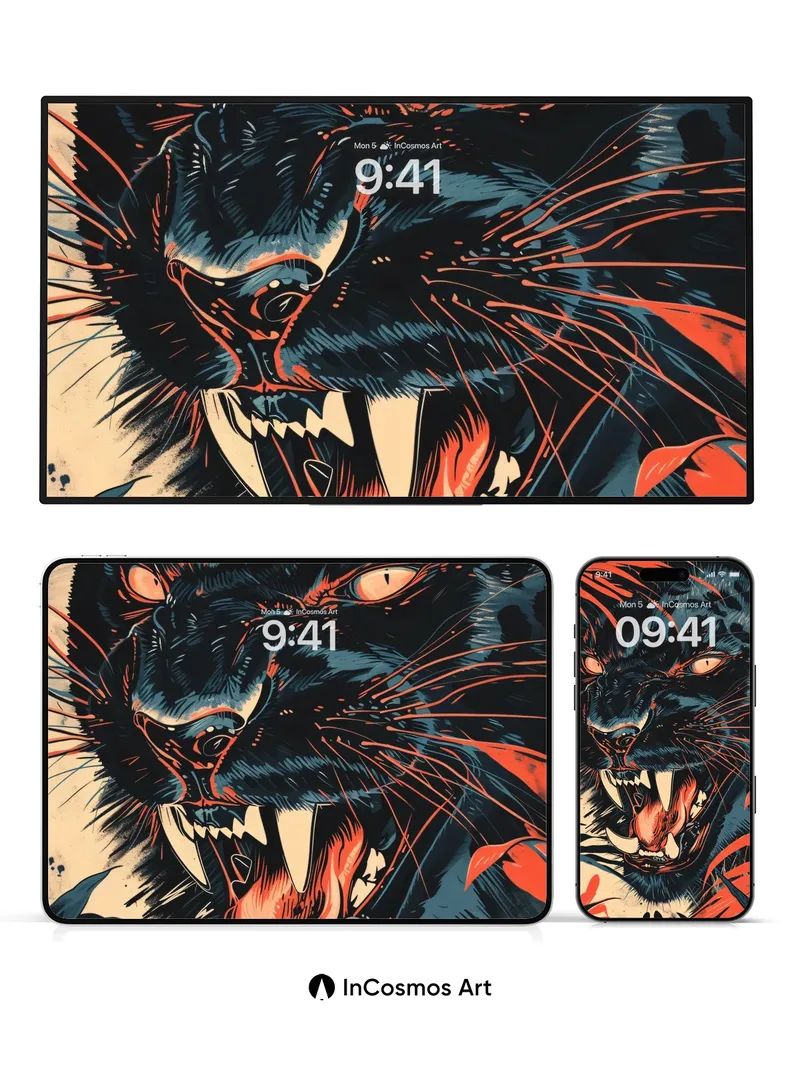 Feral Ember Wallpaper with Jagged Light