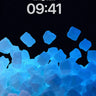 Cubic Glow: Blue Fantasy Wallpaper wallpaper for iPhone, iPad & Mac