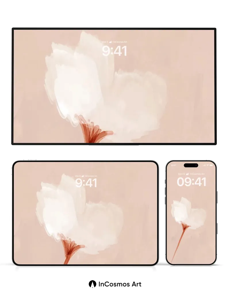 Soft Hush Flower Wallpaper with Ethereal Petals