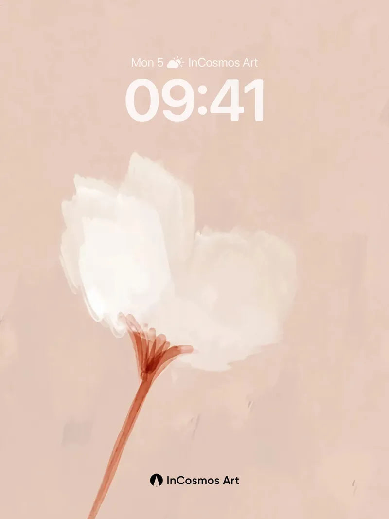 Soft Hush Flower Wallpaper with Ethereal Petals