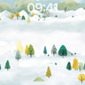 Serene Snowscape Wallpaper with Whimsical Trees wallpaper for iPhone, iPad & Mac