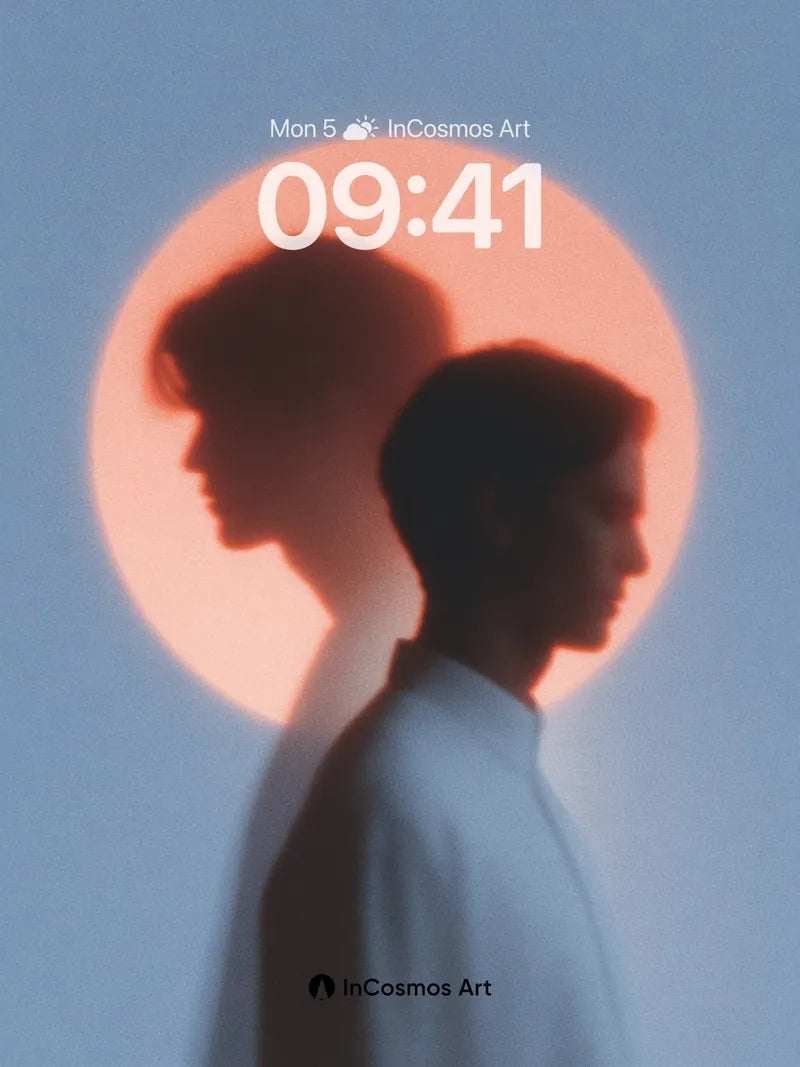 Echoing Silhouettes Wallpaper with Solar Halo