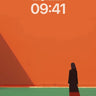 Silent Horizon Wallpaper with Monochrome Figure wallpaper for iPhone, iPad & Mac