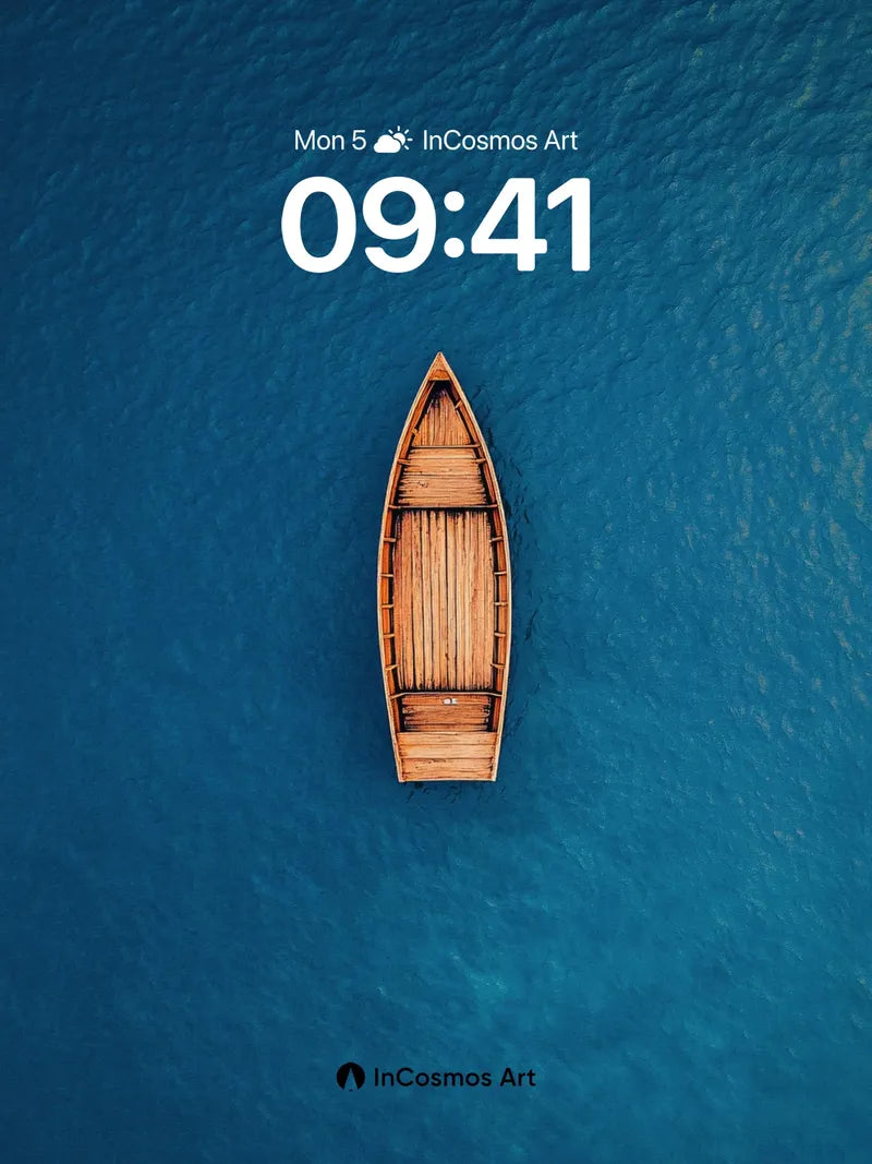 Serenity Drift Wallpaper with Wooden Solitude