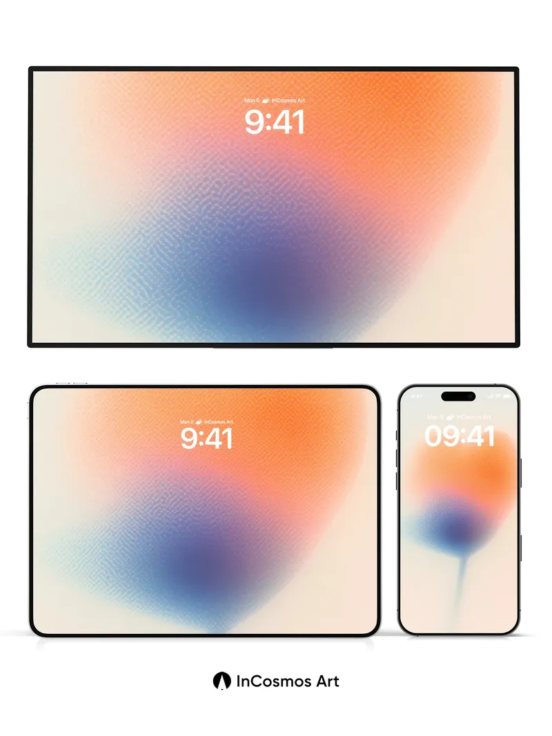 Hazy Heart Wallpaper with Gradient Bloom