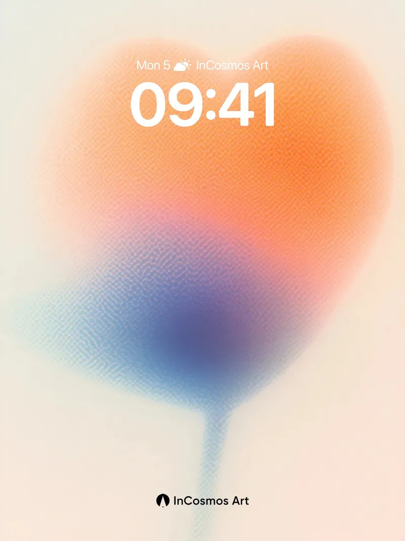 Hazy Heart Wallpaper with Gradient Bloom