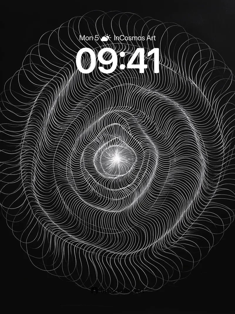 Luminous Spiral Wallpaper with Cosmic Whispers