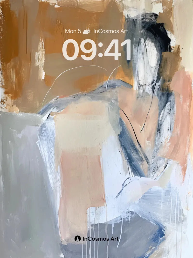 Muted Reverie Wallpaper with Whispering Brushstrokes wallpaper for iPhone, iPad & Mac