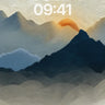 Serenity Peak Wallpaper with Hokusai Waves wallpaper for iPhone, iPad & Mac