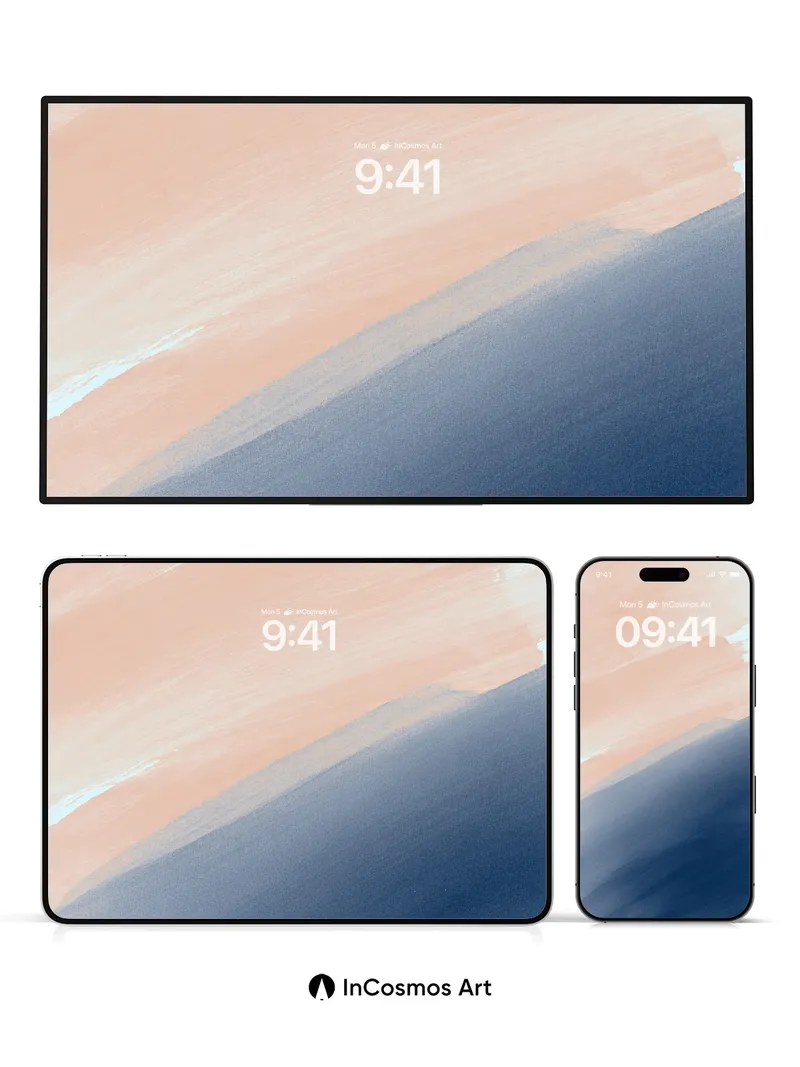Serene Gradient Wallpaper with Soft Transitions