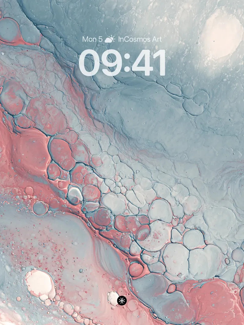 Liquid Serenity Wallpaper with Blush Currents wallpaper for iPhone, iPad & Mac
