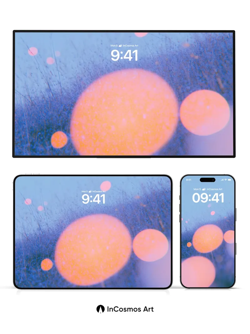 Serene Bokeh Wallpaper with Floating Orbs