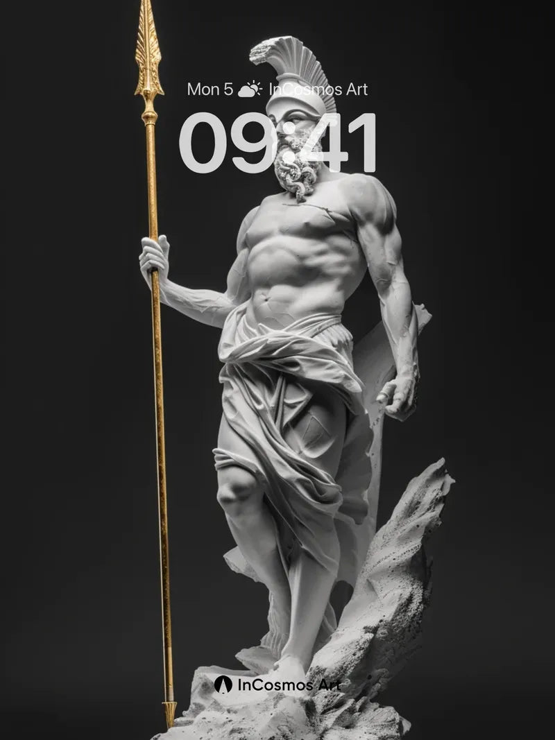Stone Titan Wallpaper with Golden Spear wallpaper for iPhone, iPad & Mac