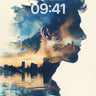 Silhouetted Horizon Wallpaper with City Reflections wallpaper for iPhone, iPad & Mac