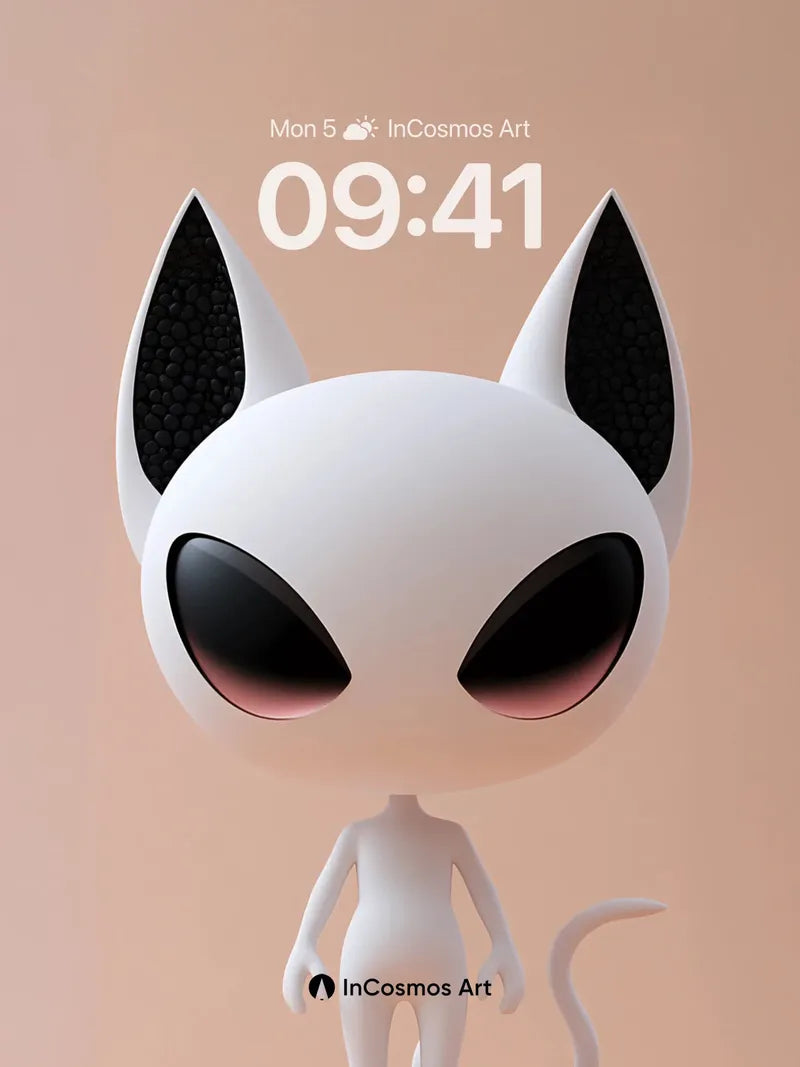 Silent Whisper Wallpaper with Alien Cat Ears