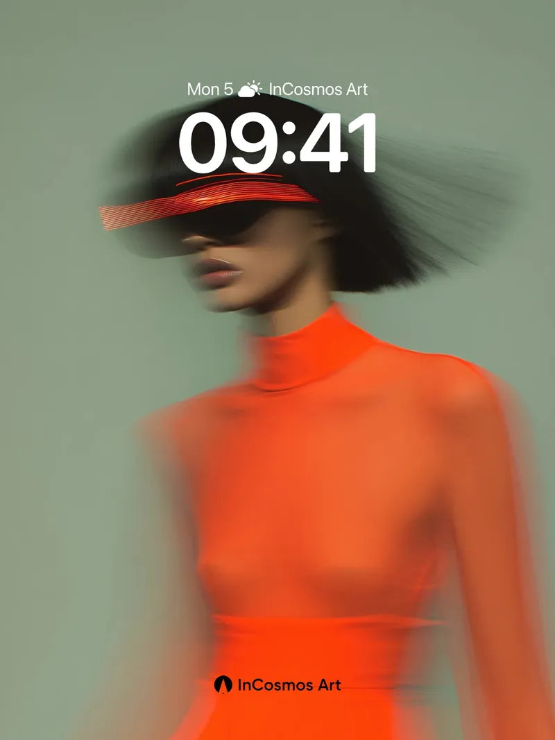 Neon Pulse Wallpaper with Motion Blur