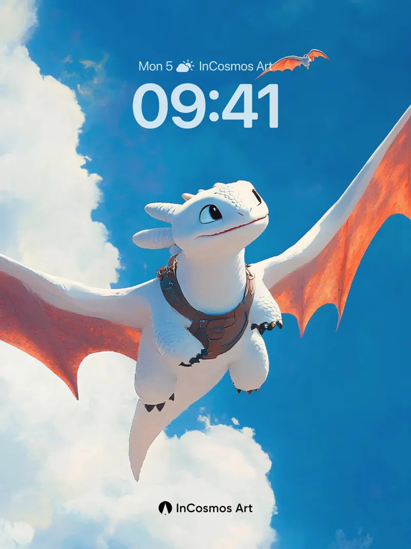 Skyward Glide Wallpaper with Ethereal Wings