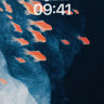 Crimson Drift Wallpaper with Ink-Blot Depths wallpaper for iPhone, iPad & Mac