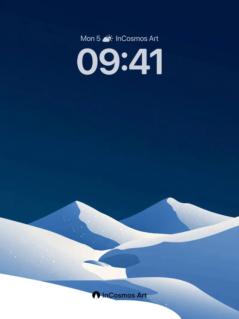 Silent Snowdrift Wallpaper with Midnight Sky