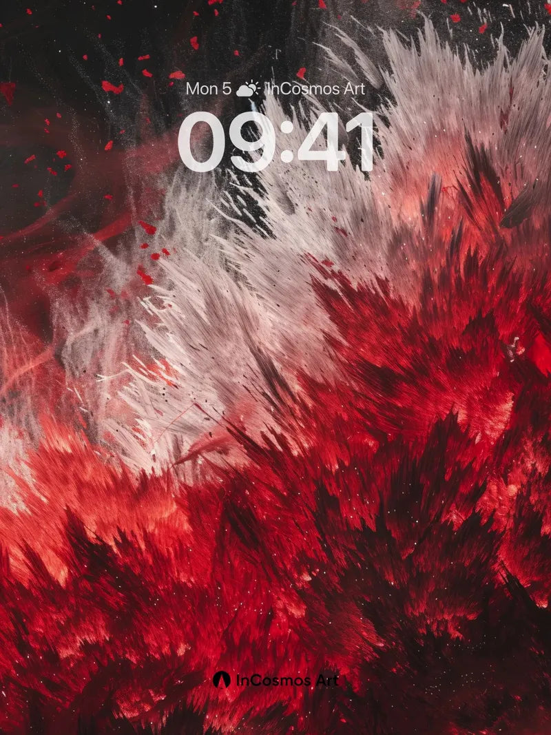 Crimson Storm Wallpaper with Ashen Veil