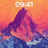 Fiery Summit Wallpaper with Swirling Sky wallpaper for iPhone, iPad & Mac