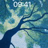 Canopy Whispers Pointillist Tree Background