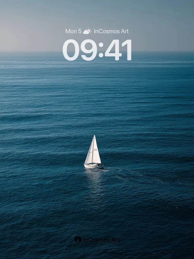 Serenity Sail Wallpaper with Ocean Breath wallpaper for iPhone, iPad & Mac