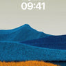 Calm Blue Ridge Wallpaper with Golden Reeds wallpaper for iPhone, iPad & Mac
