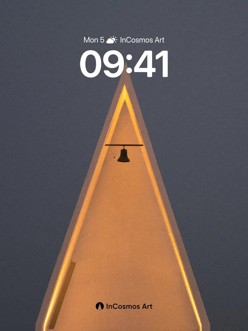 Serene Geometry Wallpaper with Golden Light Veins