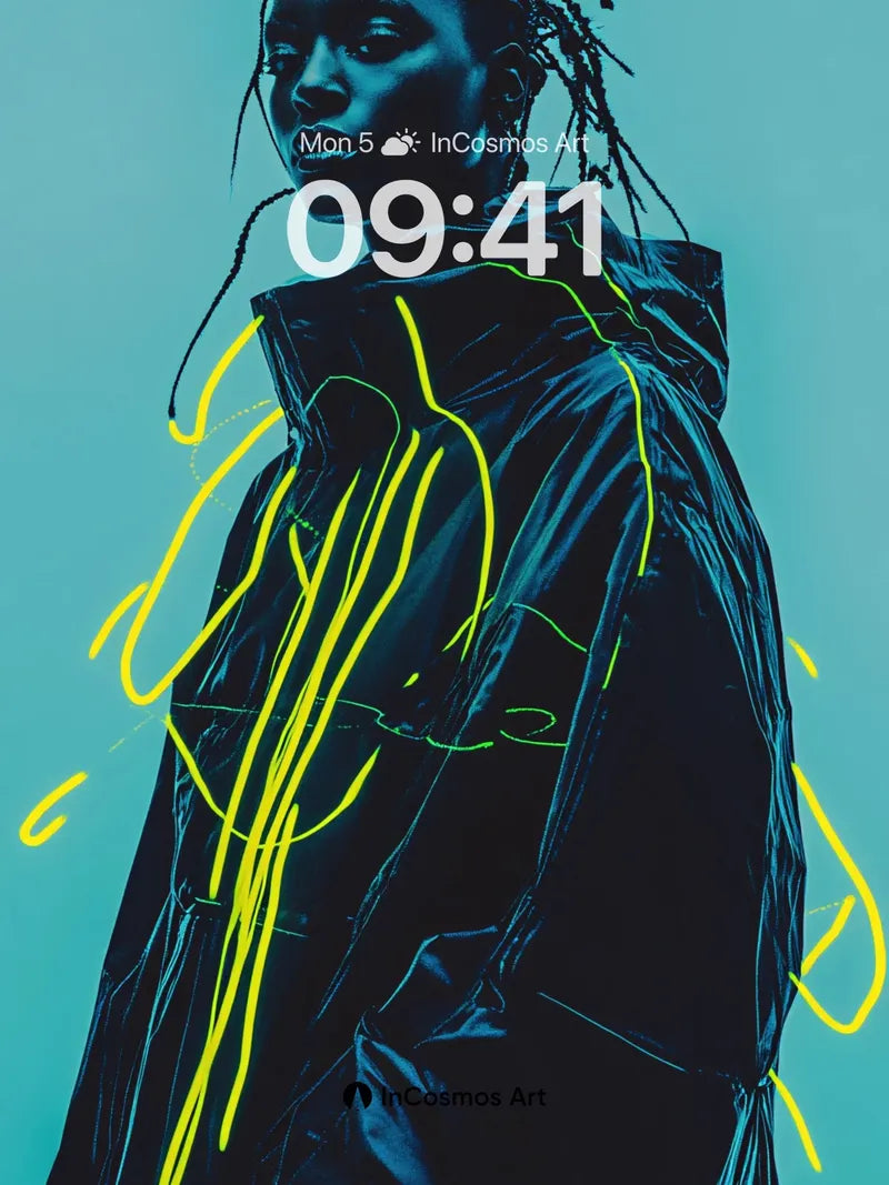 Neon Pulse Wallpaper with Electric Threads