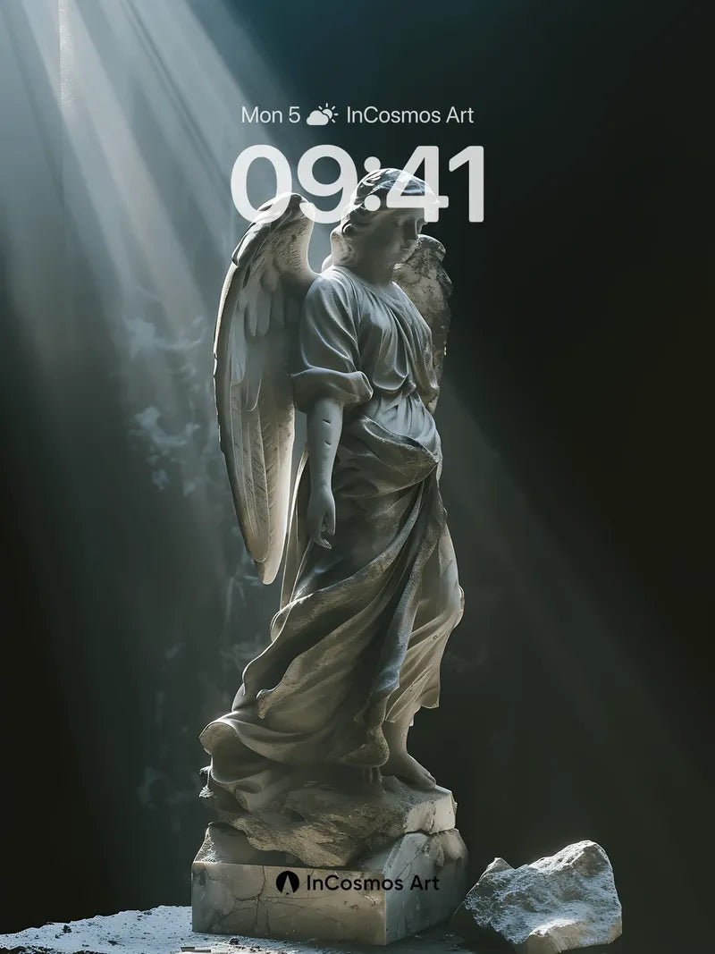 Serenity Angel Wallpaper with Sunbeam Drift wallpaper for iPhone, iPad & Mac