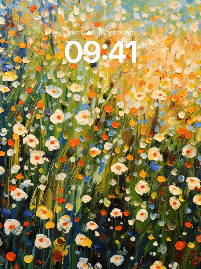 Sunlit Meadow Wallpaper with Whispers of Color