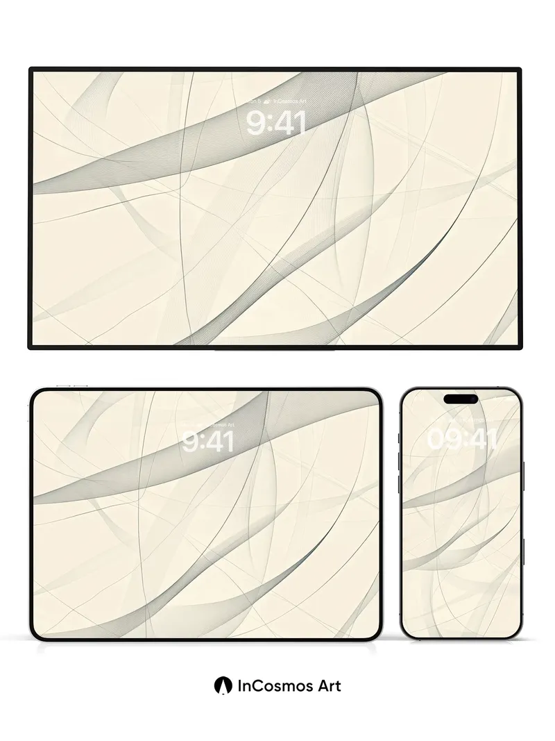 Silken Flow Wallpaper with Ethereal Lines