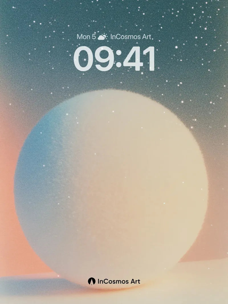 Serene Orb Wallpaper with Starlight Gradient