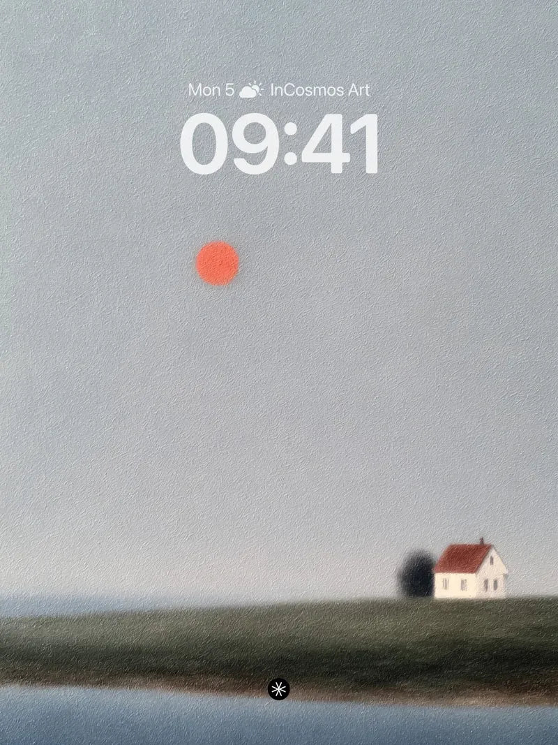 Quiet Horizon Wallpaper with Solitary Sun wallpaper for iPhone, iPad & Mac