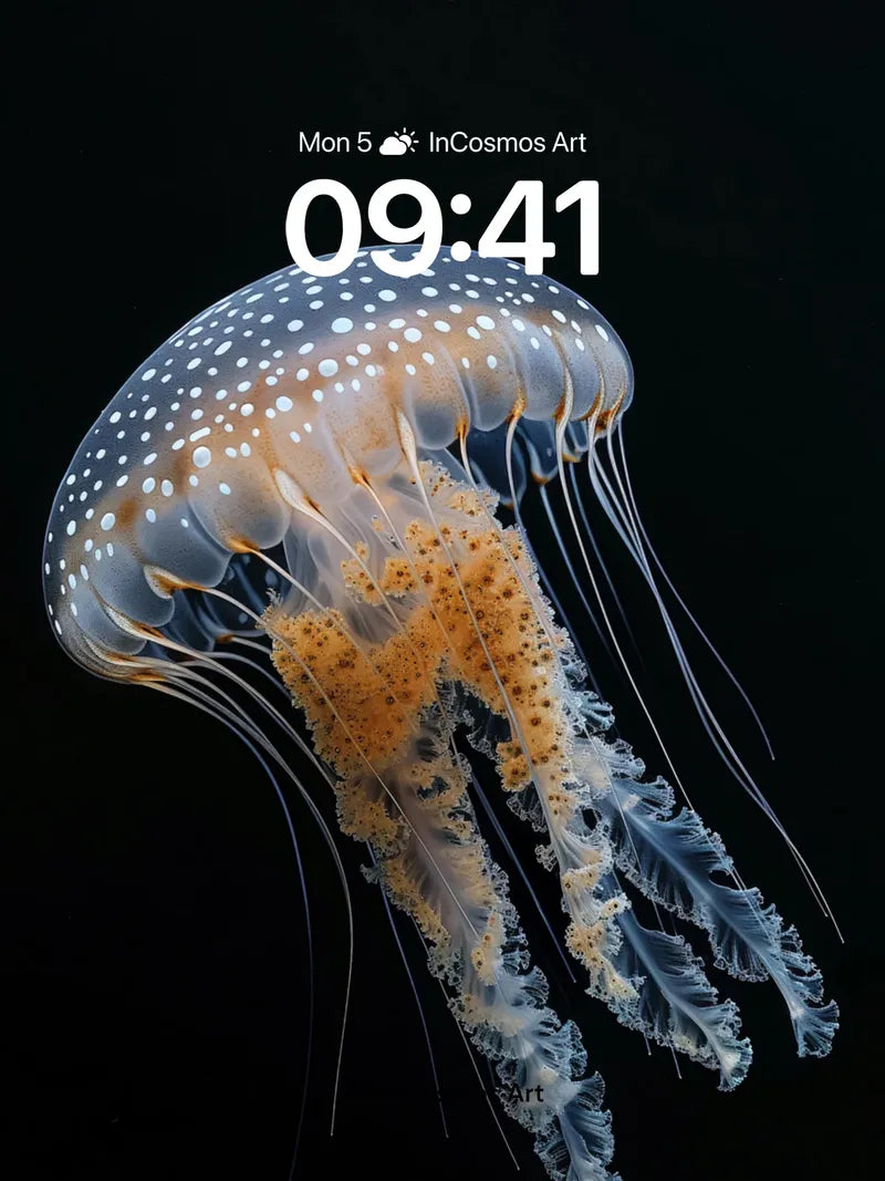 Luminous Drift Wallpaper with Celestial Spots