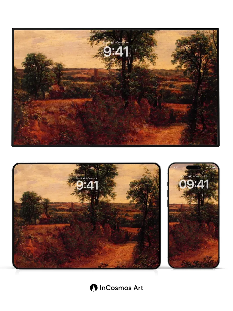 Golden Hush Wallpaper with Whispering Trees