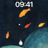 Midnight Swim Wallpaper with Floating Orbs wallpaper for iPhone, iPad & Mac