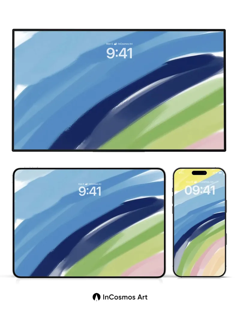 Sweeping Horizon Wallpaper with Color Currents