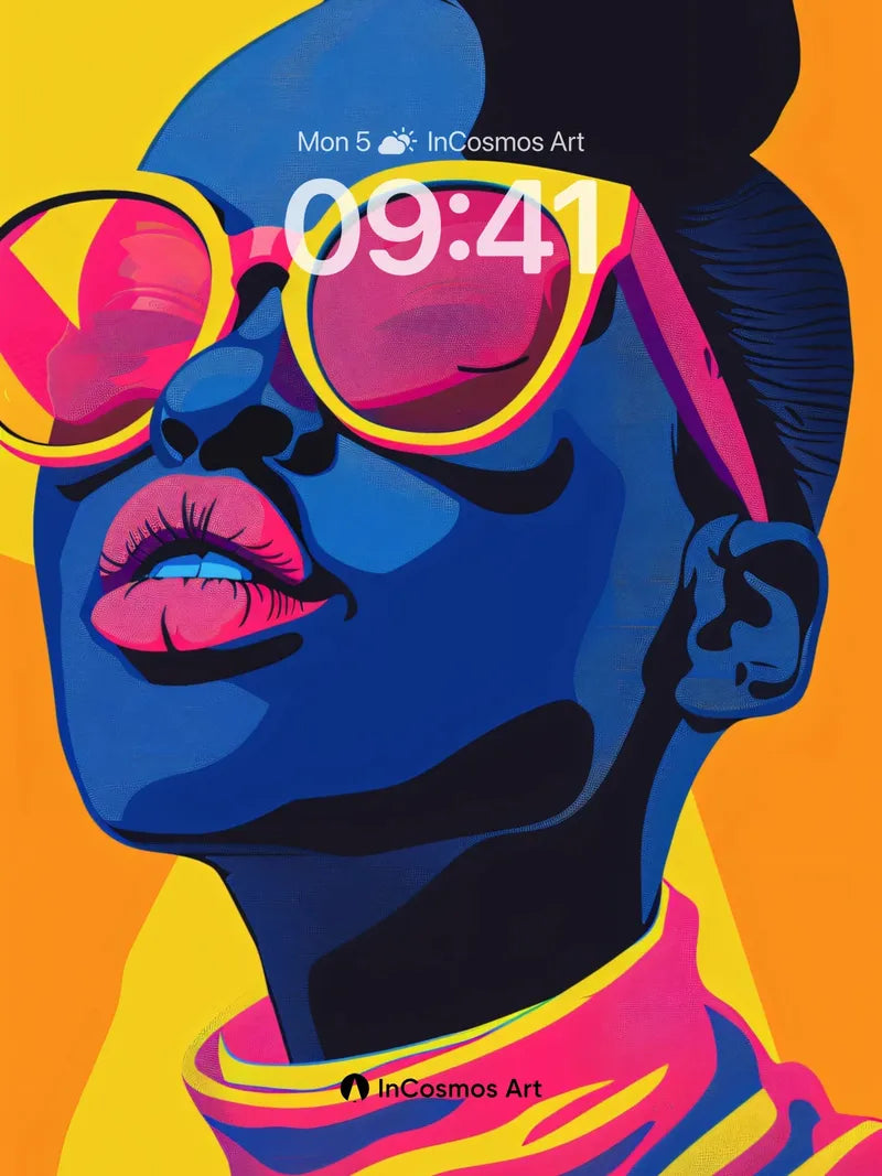 Neon Pulse Wallpaper with Pop Art Boldness