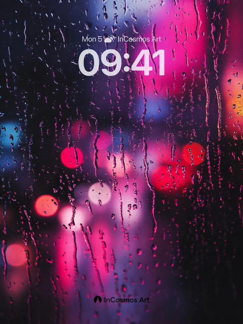 Neon Drizzle Wallpaper with City Pulse
